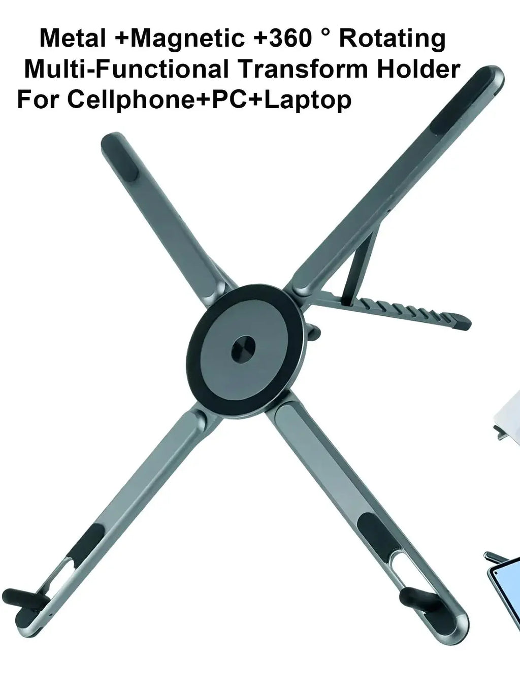 amzwn 3-in-1 Magnetic Phone Holder & Foldable Tripod