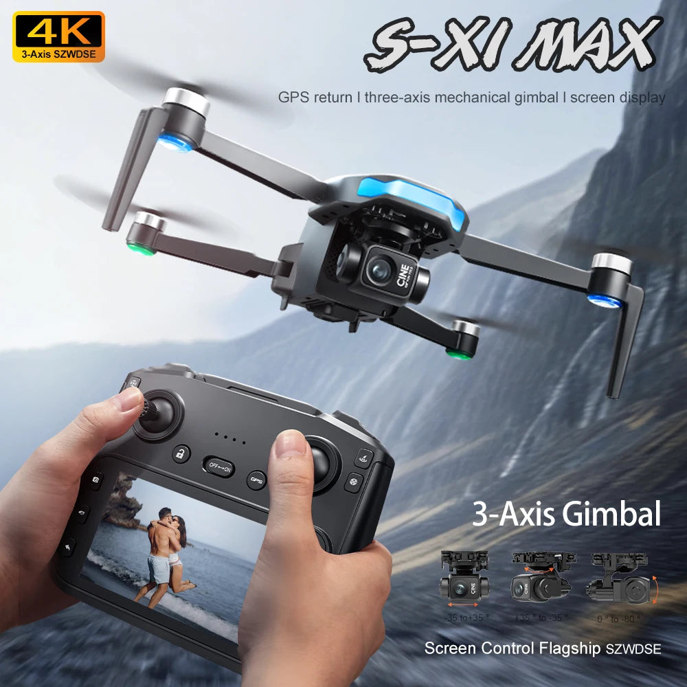 S-X1 MAX 4K Camera Drone with 3-Axis Gimbal