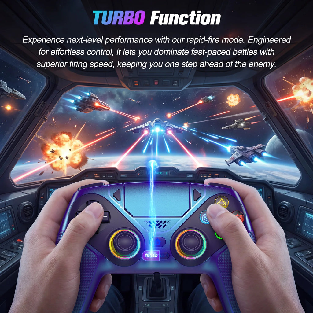 bonacell Wireless RGB Controller for PS5 & PC