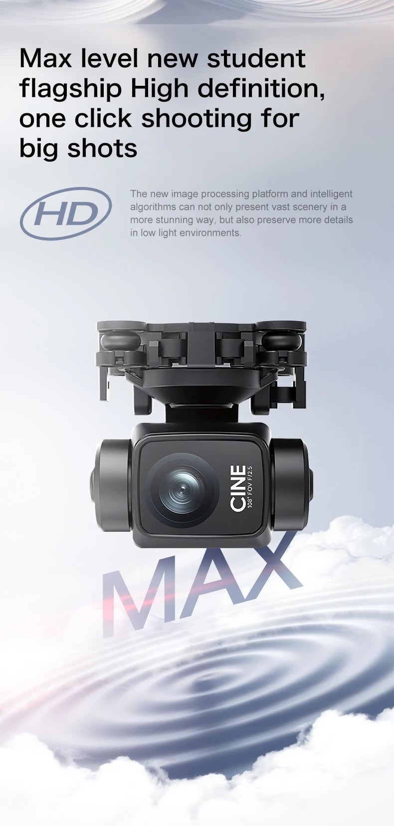 S-X1 MAX 4K Camera Drone with 3-Axis Gimbal