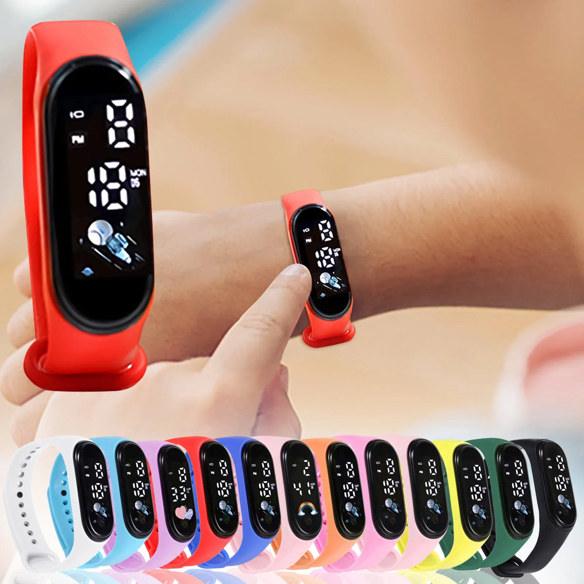 Kids Cartoon Digital Sports Watch