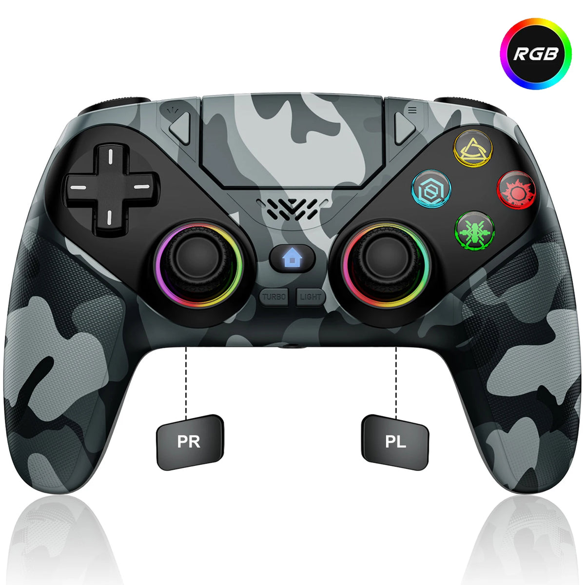 bonacell Wireless RGB Controller for PS5 & PC