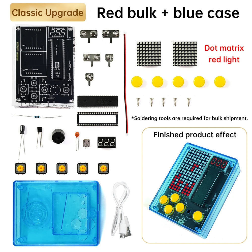diymore 7-in-1 Pixel Game Console DIY Soldering Kit
