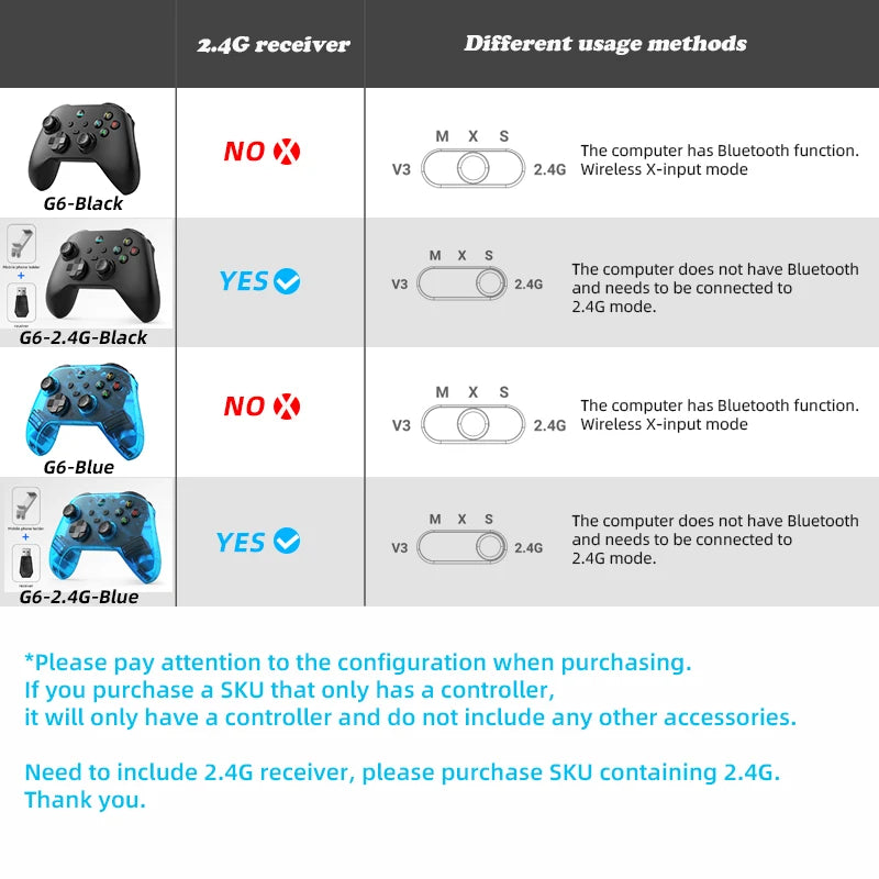 G6 Wireless Hall Effect Game Controller