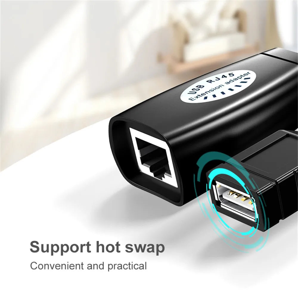 USB to RJ45 Extension Adapter Pair