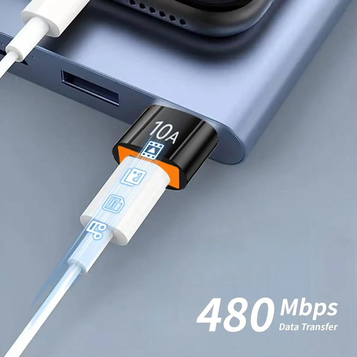 USB-A to USB-C Charging Adapter