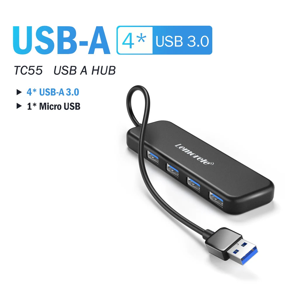 Lemorele TC57 4-Port USB-C Hub