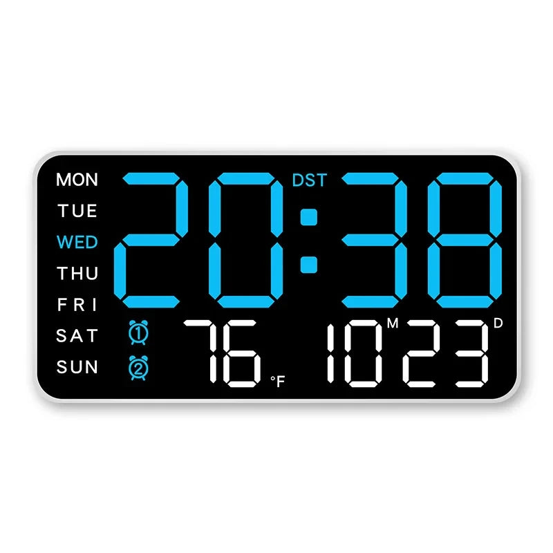 Large Digital LED Wall Clock with Remote Control