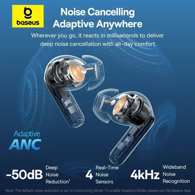 Baseus EP10 Pro Bluetooth 6.0 Adaptive ANC Earbuds
