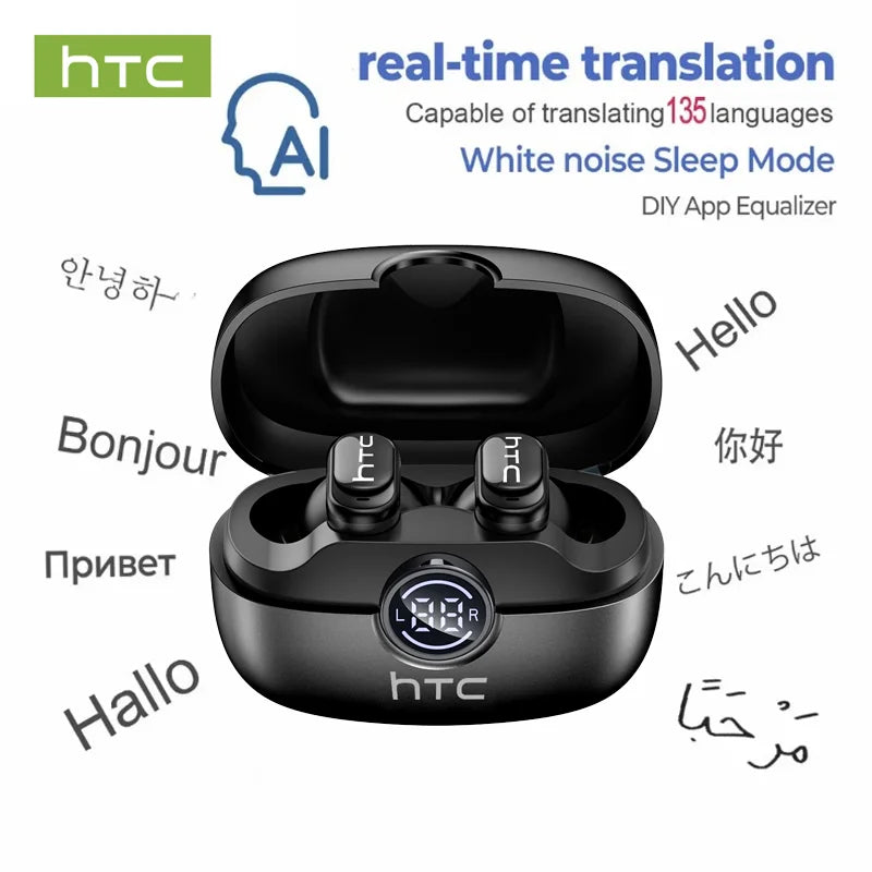 HTC NE79 Bluetooth 6.0 AI Translation TWS Earbuds