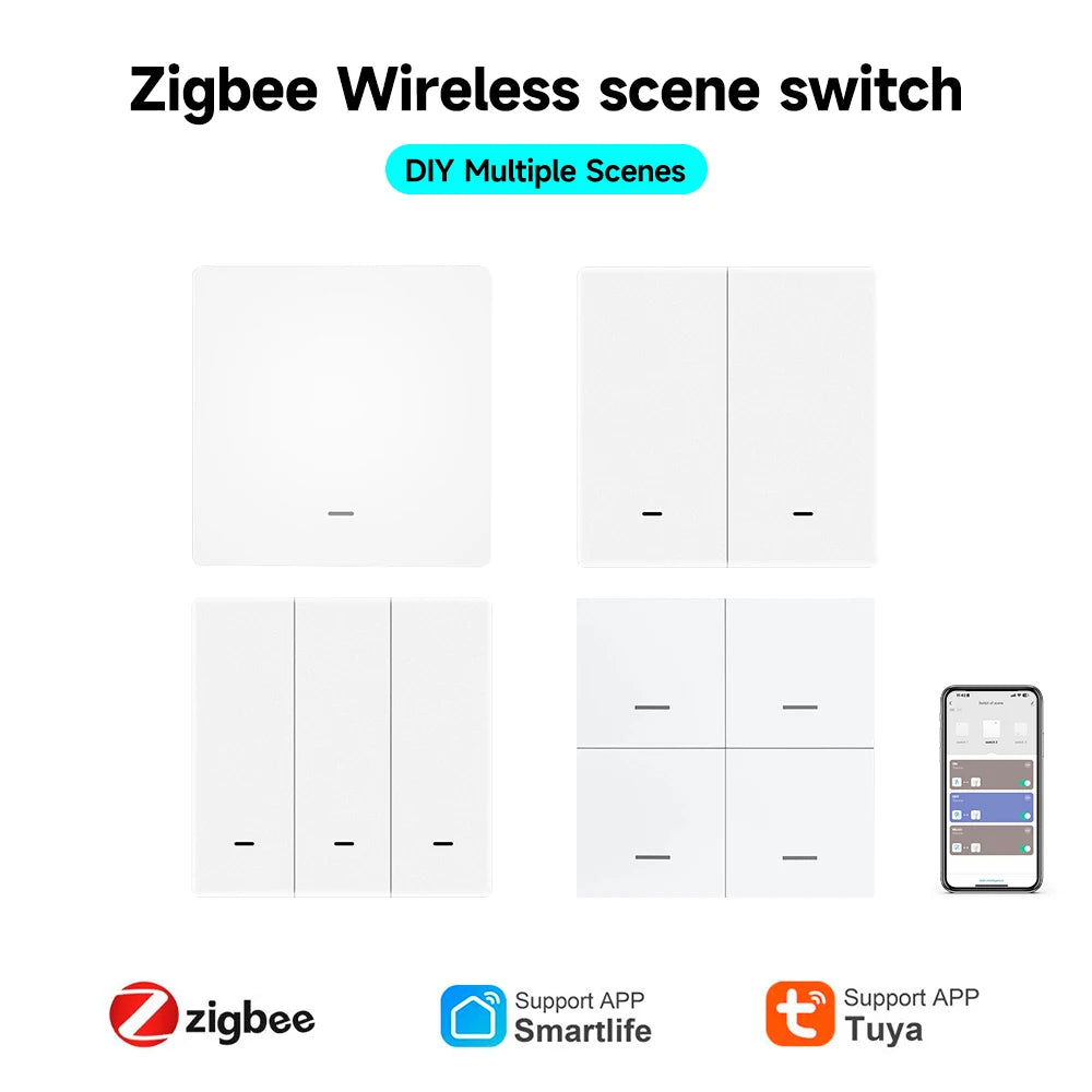 iHseno Tuya Zigbee 3.0 Smart Scene Switch